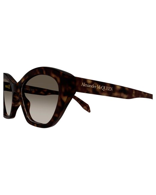 McQueen Black Am0355S 002 Sunglasses Acetate Cat Eye Shaded