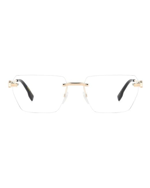 DSquared² Black D2 0102 3Yg Optical Frames Metal Squared for men