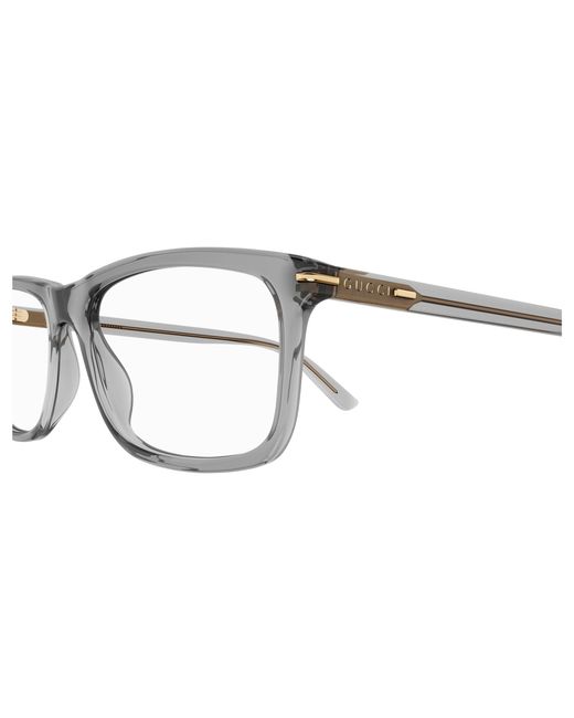 Gucci Black Gg1447O 004 Optical Frames Acetate Transparent Squared for men