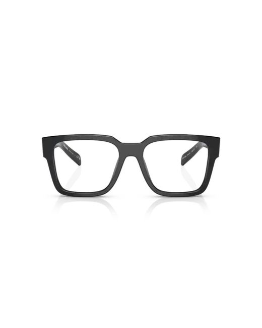 Prada Black Pr 08Zv 1Ab1O1 Optical Frames Acetate Squared Normal for men