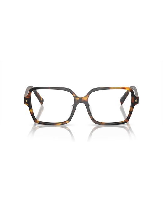 Prada Black Pr A02V Vau1O1 Optical Frames Acetate Transparent Pillow Normal