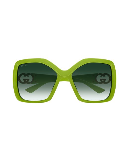 Gucci Green Gg2015S 004 Sunglasses Injected Squared