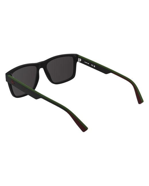 Lacoste Black L6076S 002 Sunglasses Bio-Injected Squared Normal for men