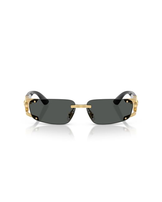 Versace Black Ve2291 100287 Sunglasses Metal Squared Normal for men