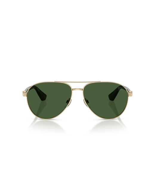 Burberry Green Be3167 110971 Sunglasses Metal Pilot Normal for men
