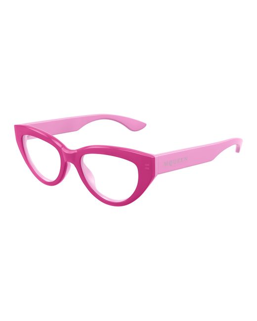 McQueen Black Am0529O 004 Optical Frames Acetate Transparent Cat Eye