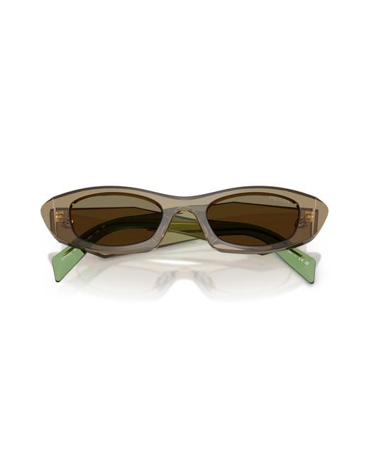 Prada Black Pr B16S 29E90F Sunglasses Acetate Round Normal