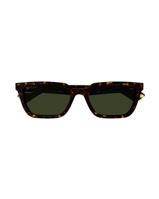 Gucci Black Gg1539S 002 Sunglasses Injected Squared for men