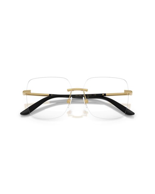 Dolce & Gabbana Black Dg1360 02 Optical Frames Metal Squared Normal