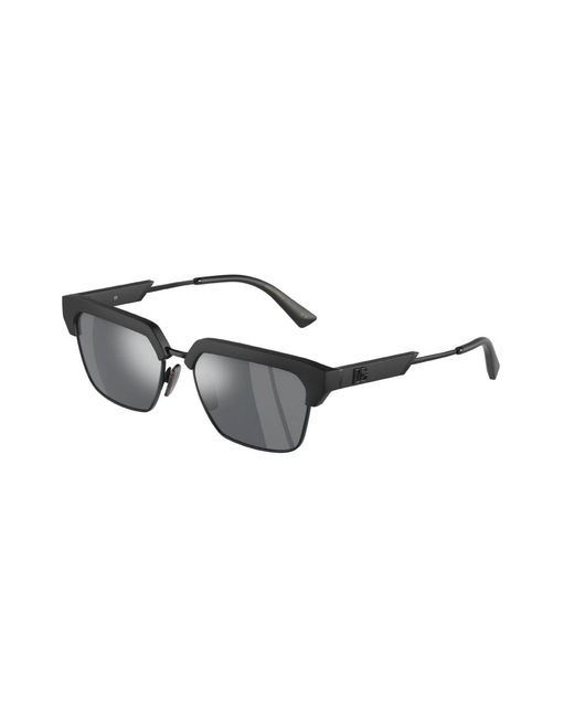 Dolce & Gabbana Black Dg6185 25256G Sunglasses Injected Squared Mirrored Mirror for men