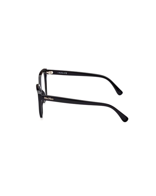 Max Mara Black Mm5085 001 Optical Frames Acetate Geometric Normal