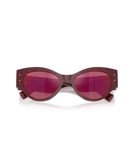 Dolce & Gabbana Black Dg4480 3442D0 Sunglasses Acetate Butterfly Mirrored
