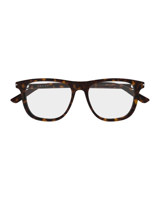 Gucci Black Gg2130O 002 Optical Frames Acetate Transparent Squared for men