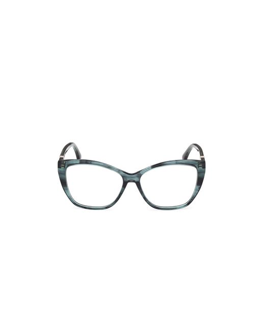 Max Mara Black Mm5036 98A Optical Frames Acetate Squared Normal