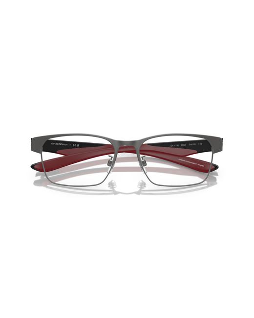 Emporio Armani Black Ea1141 3003 Optical Frames Metal Transparent Squared Normal for men