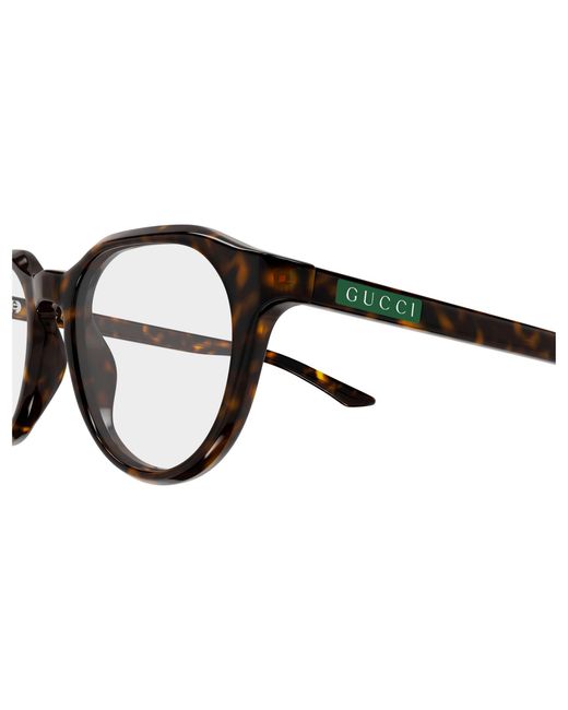 Gucci Black Gg2083O 002 Optical Frames Acetate Transparent Round for men