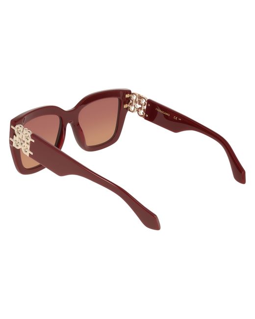 Ferragamo Black Sf2083Se 606 Sunglasses Acetate Squared Normal Shaded