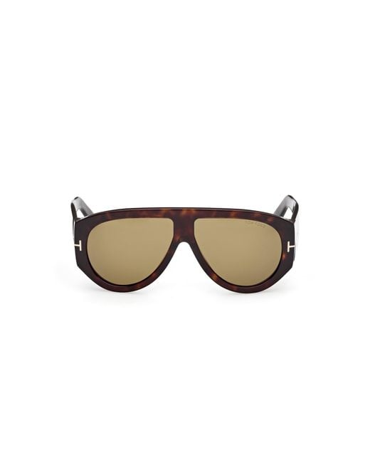 Tom Ford Black Ft1044 Bronson 52N Sunglasses Acetate Pilot Normal for men