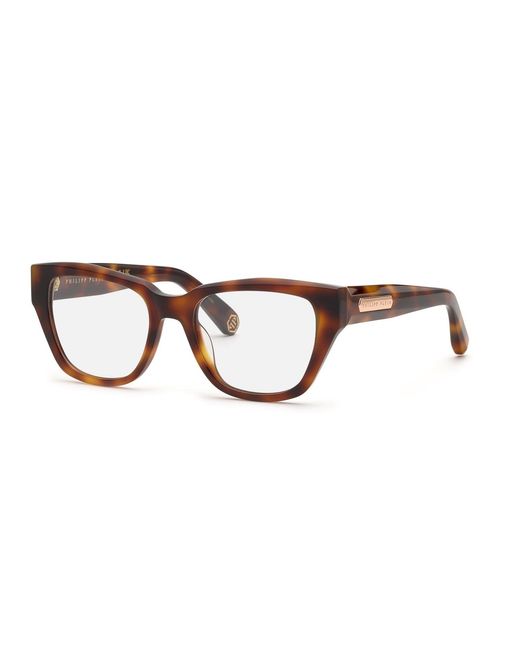 Philipp Plein Black Vpp218M Plein Pure 752 Optical Frames Acetate Squared