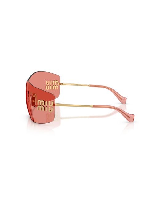 Miu Miu Black Mu B53S 5Ak20Y Sunglasses Metal Squared Normal