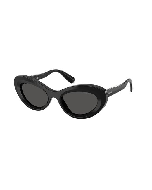 Swarovski Black Sk6061U 100187 Sunglasses Acetate Cat Eye Normal