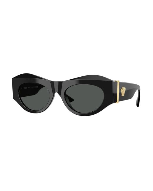 Versace Black Ve4477U Gb1/87 Sunglasses Acetate Geometric Normal
