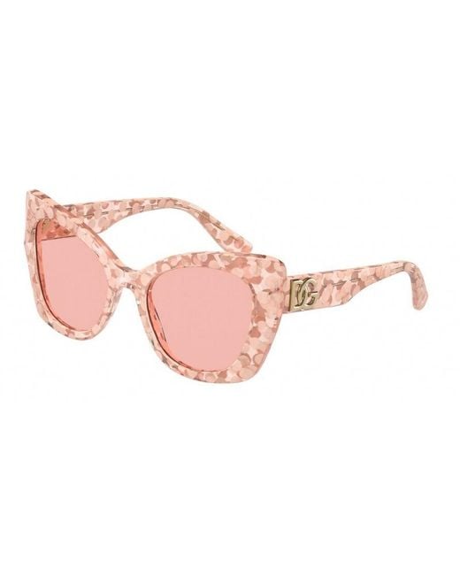 Dolce & Gabbana Black Dg4405 3347/5 Sunglasses Plastic Butterfly Normal
