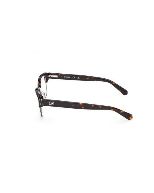 Guess Black Gu50330 052 Optical Frames Acetate Squared Normal for men