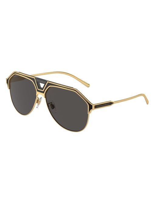 Dolce & Gabbana Black Dg2257 133487 Sunglasses Metal Pilot Normal for men