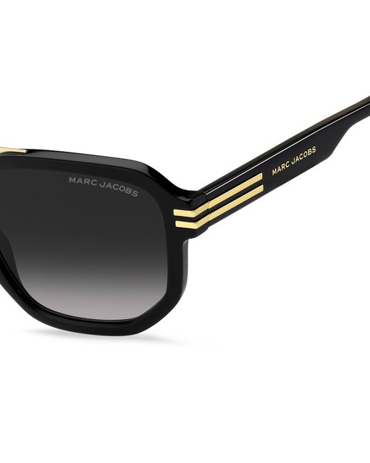 Marc Jacobs Black Marc 588/S 807/9O Sunglasses Acetate Squared Normal Shaded for men