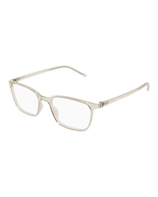 Saint Laurent Black Sl 885 004 Optical Frames Bio-Injected Transparent Squared