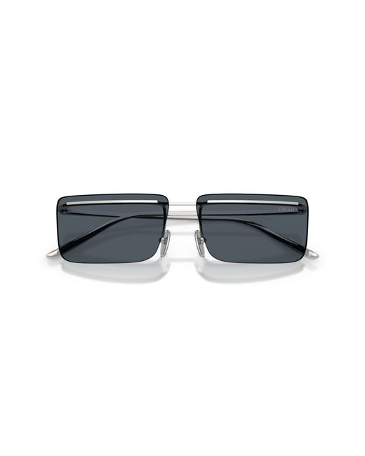 Prada Black Pr C53S 1Bc70B Sunglasses Metal Squared Normal for men