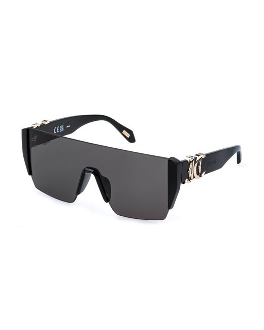 Just Cavalli Black Sjc112 700 Sunglasses Acetate Smoke Mask Normal