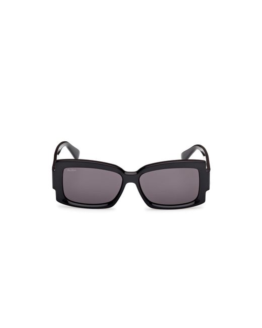 Max Mara Black Mm0140 Lee-3 01A Sunglasses Acetate Smoke Squared Normal