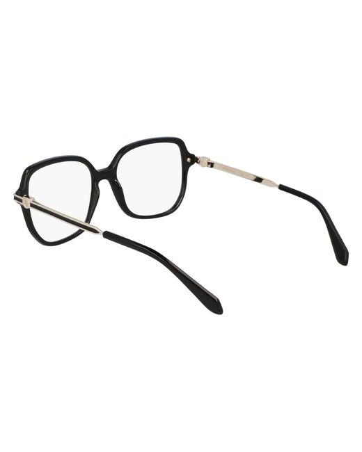 Ferragamo Black Sf3012 001 Optical Frames Acetate Squared Normal