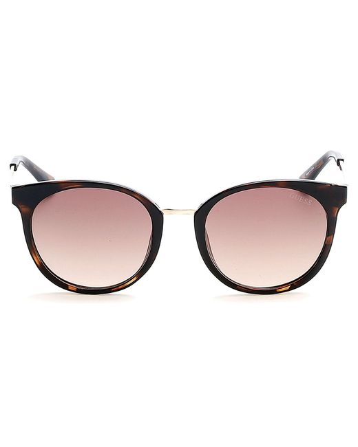 Guess Pink Gu7459 52F Sunglasses Injected Round Normal Shaded