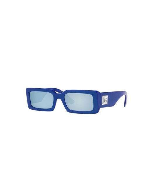 Dolce & Gabbana Blue Dg4416 337833 Sunglasses Plastic Light/ Squared Mirrored