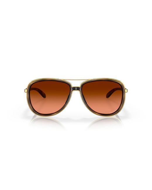 Oakley Black Oo4129 Split Time 412918 Sunglasses Metal Round Normal Shaded