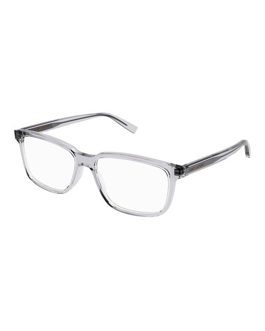 Saint Laurent Black Sl 458 007 Optical Frames Acetate Transparent Squared for men
