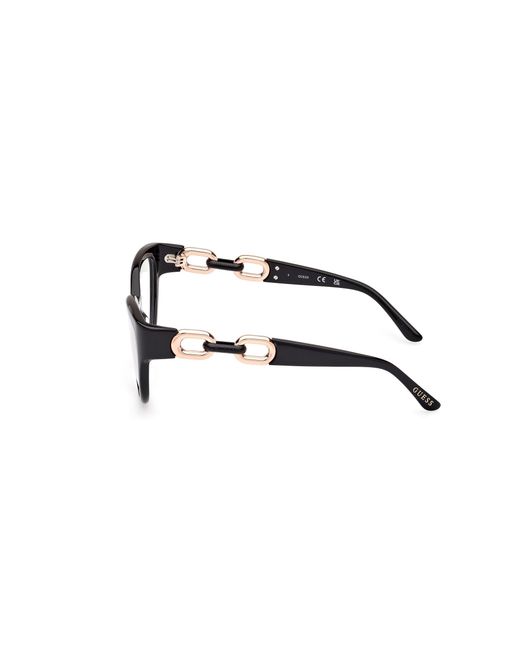 Guess Black Gu50182 001 Optical Frames Acetate Cat Eye Normal