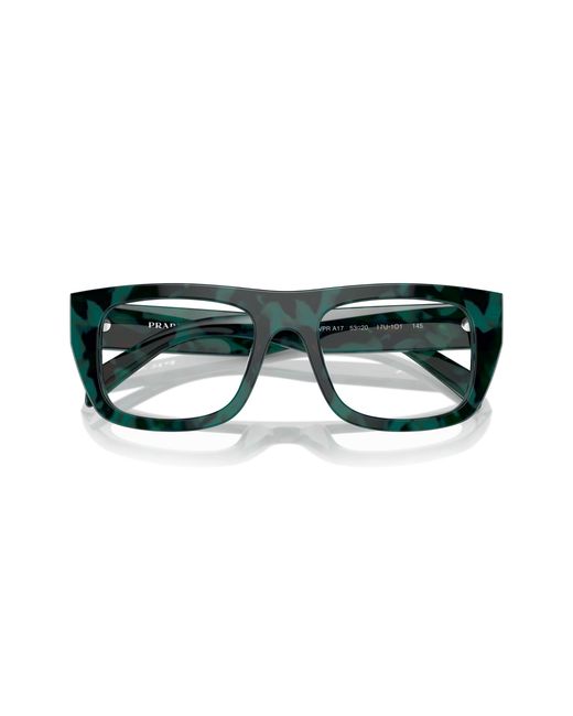 Prada Black Pr A17V 17U1O1 Optical Frames Acetate Transparent Squared Normal