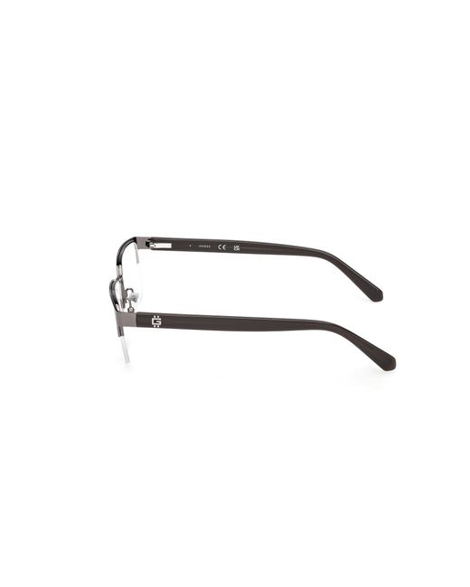 Guess Black Gu50326 009 Optical Frames Metal Squared Normal for men