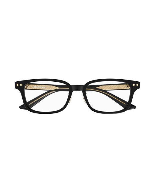 Montblanc Black Mb0379Oj 001 Optical Frames Acetate Transparent Squared for men