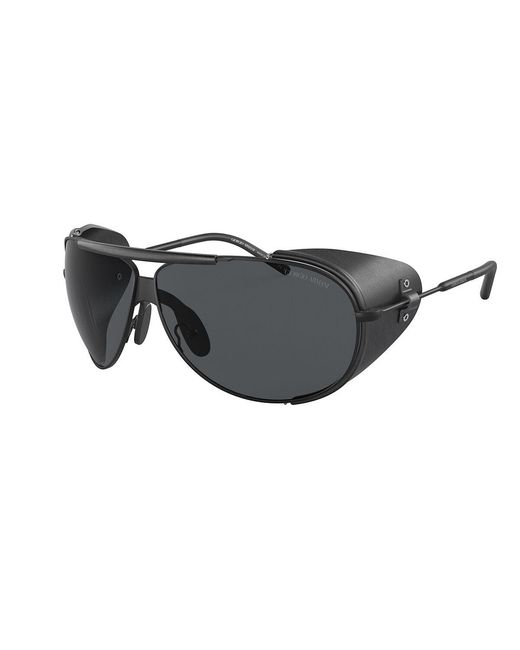 Giorgio Armani Black Ar6139Q 300187 Sunglasses Metal Pilot Normal for men