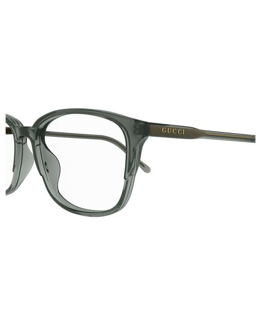 Gucci Black Gg1610Oa 003 Optical Frames Acetate Transparent Squared for men