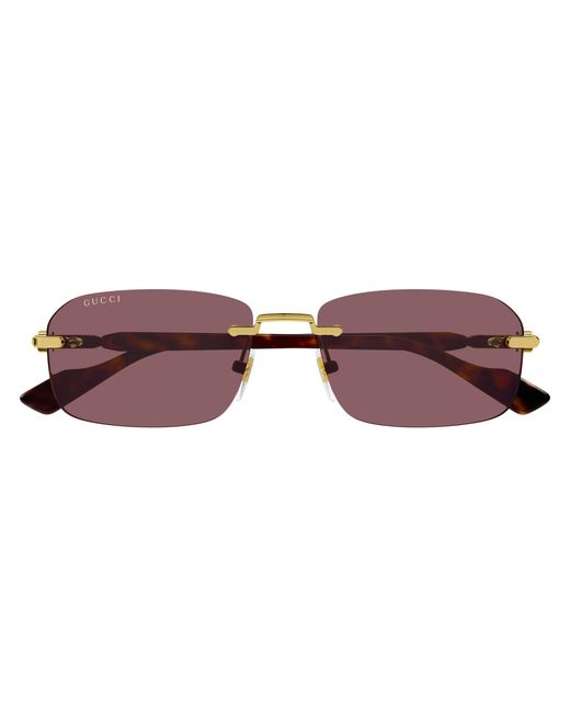 Gucci Black Gg1221S 002 Sunglasses Metal Squared Normal for men