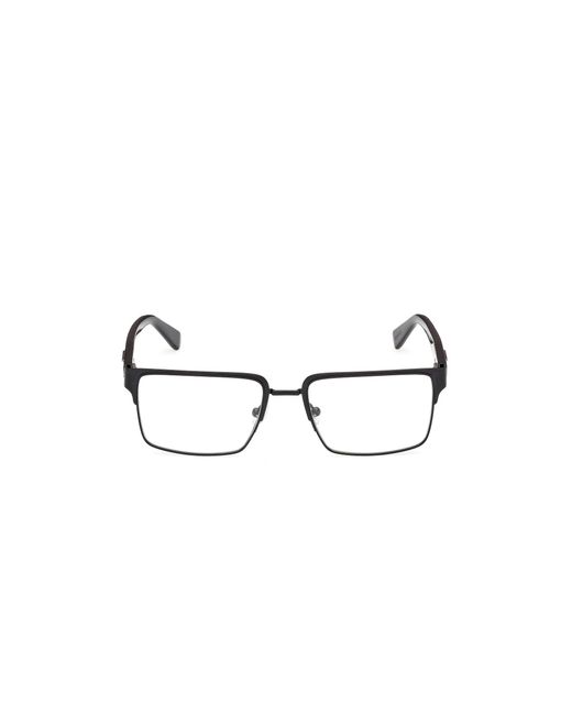 Guess Black Gu50370 002 Optical Frames Metal Squared Normal for men