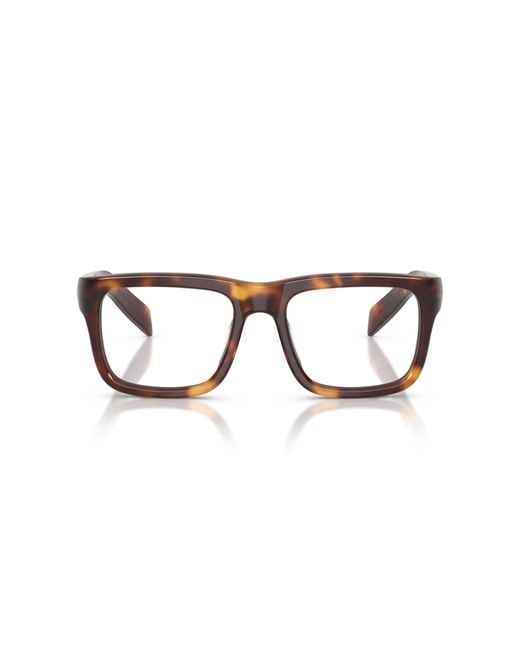 Prada Black Pr D02V 15W1O1 Optical Frames Acetate Transparent Squared Normal for men