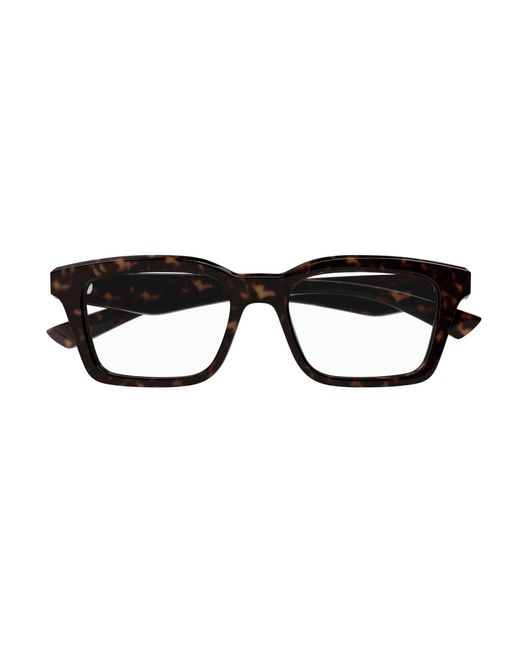 McQueen Black Am0476O 002 Optical Frames Acetate Transparent Squared