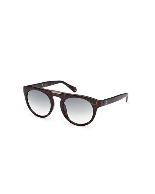 Guess Black Gu00275 52P Sunglasses Injected Round Normal for men